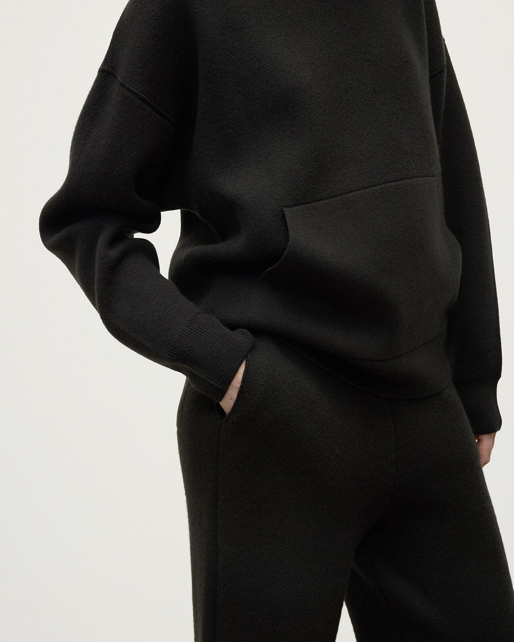 Johnstons of Elgin - Double - Face Black Joggers