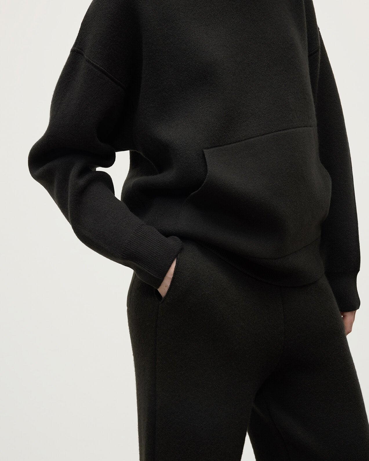 Johnstons of Elgin - Double - Face Black Joggers
