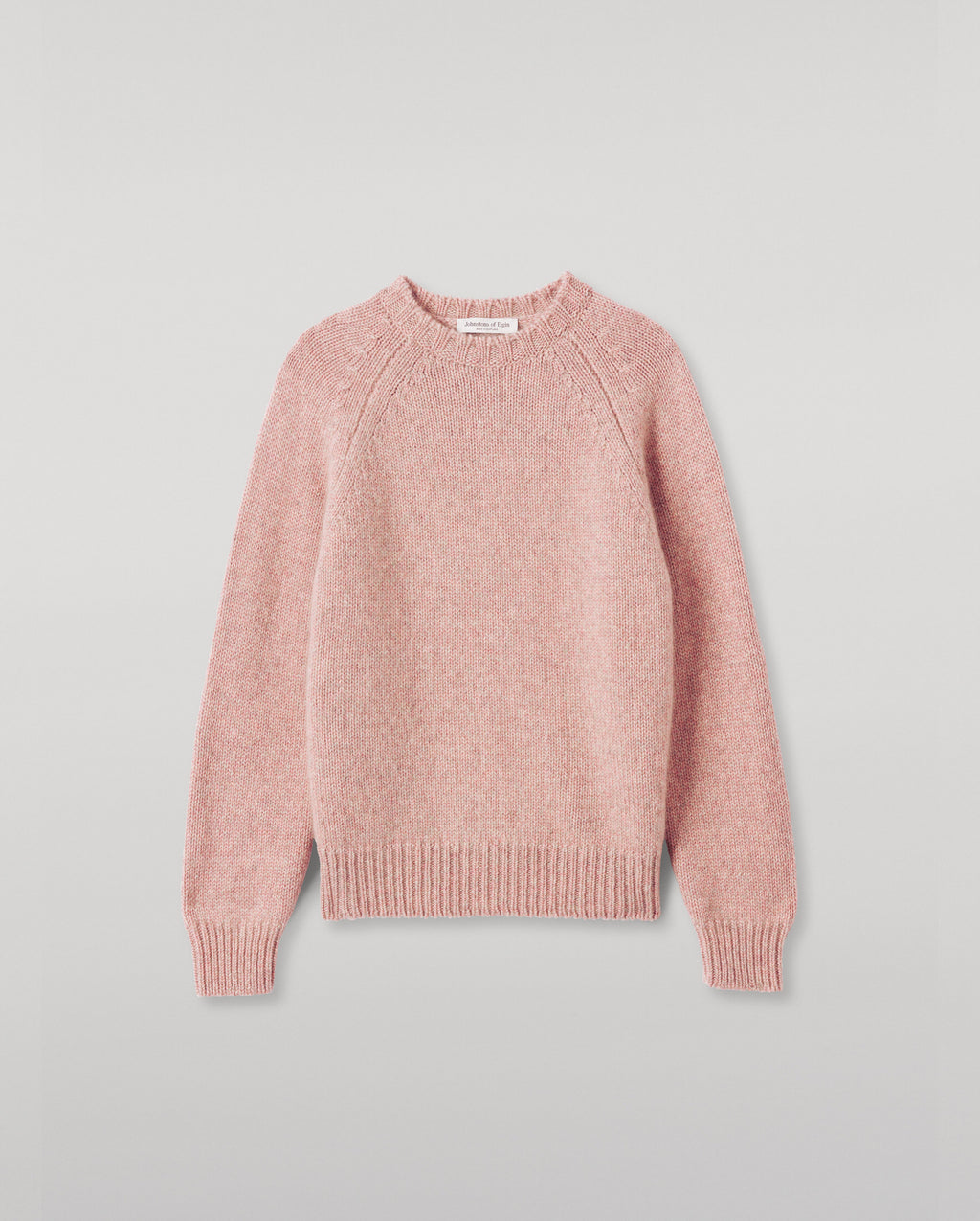 Johnstons of Elgin - Bay Pink Marl Cashmere & Cotton Jumper