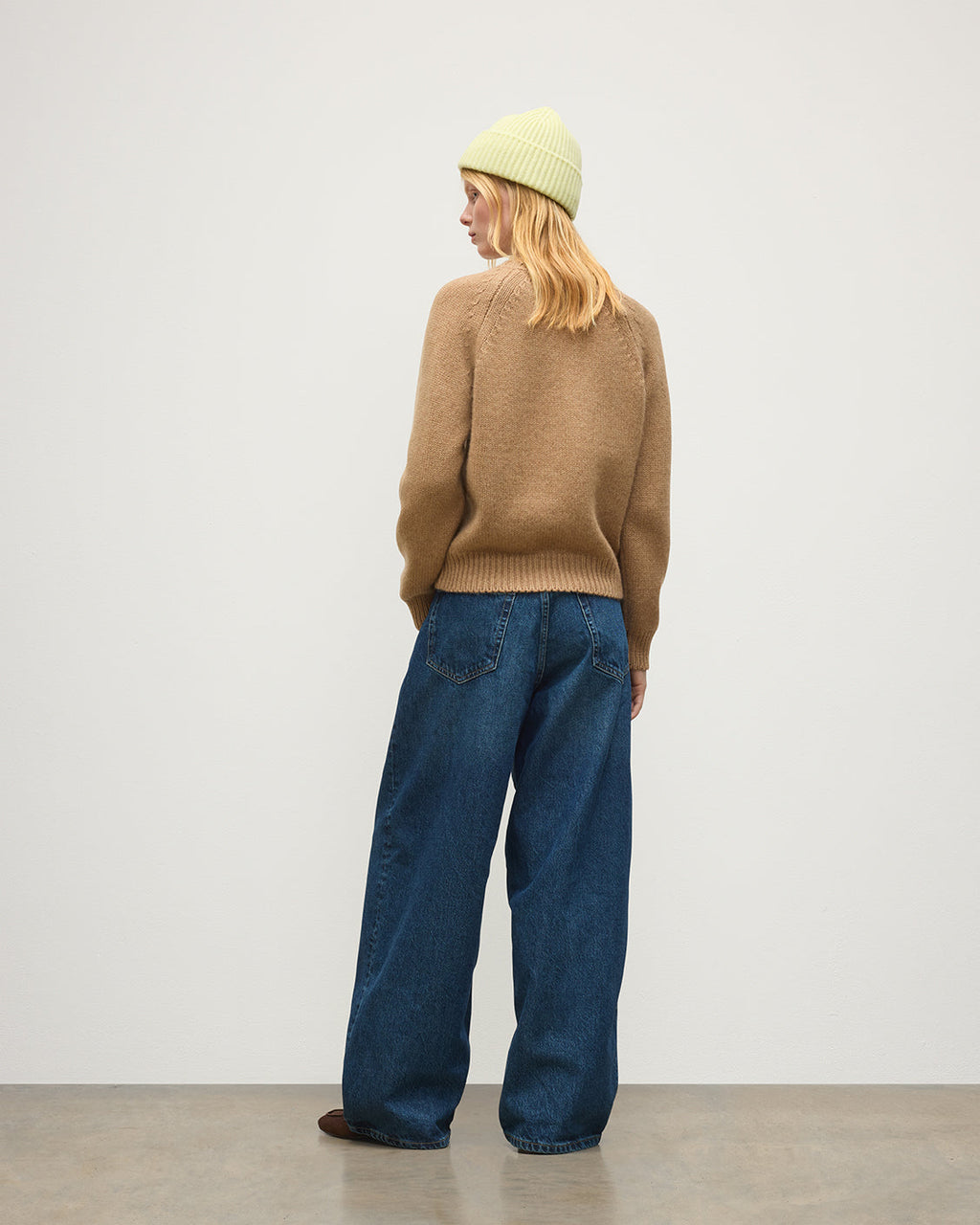 Johnstons of Elgin - Bay Camel Marl Cashmere & Cotton Jumper