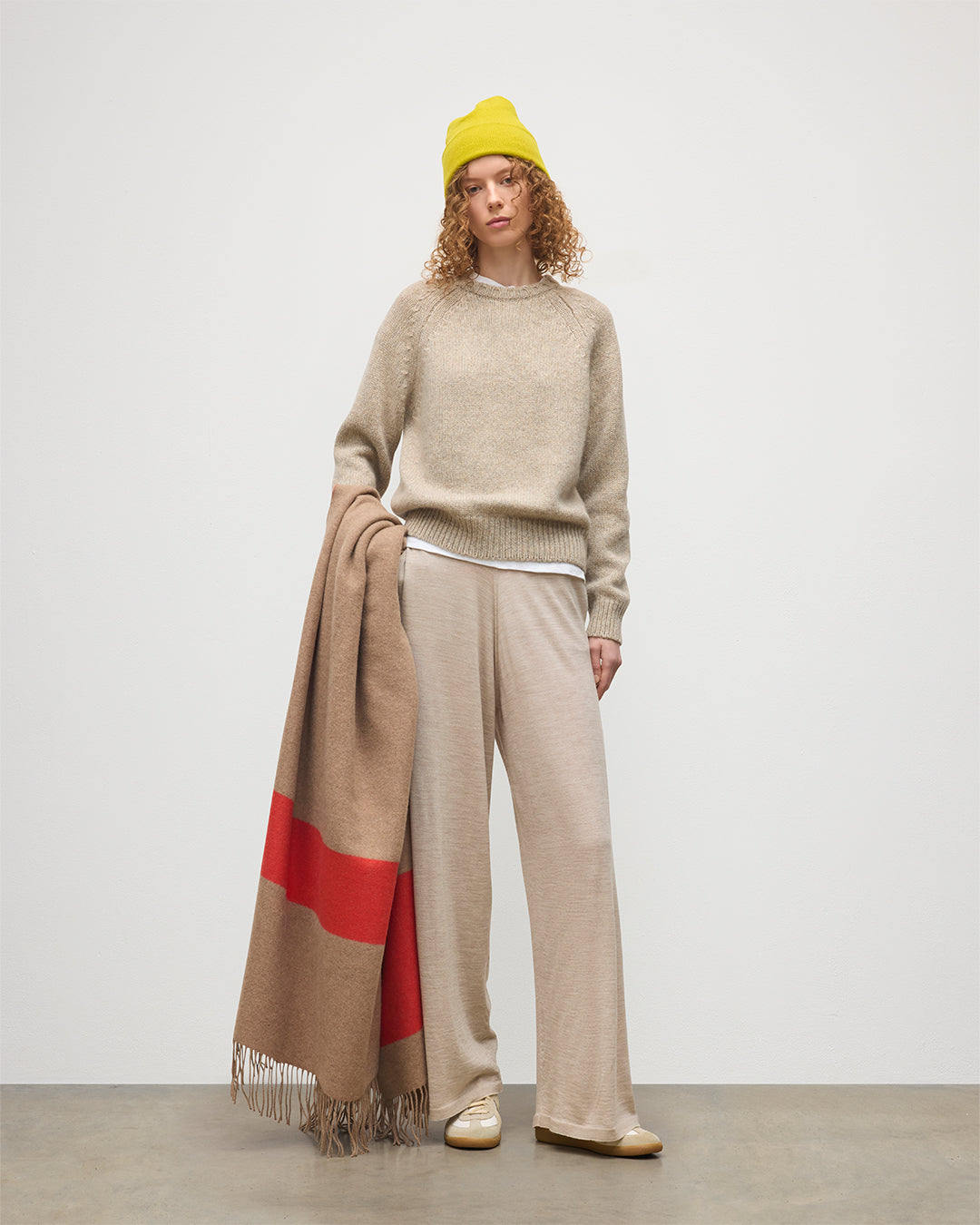 Johnstons of Elgin - Bay Natural Marl Cashmere & Cotton Jumper