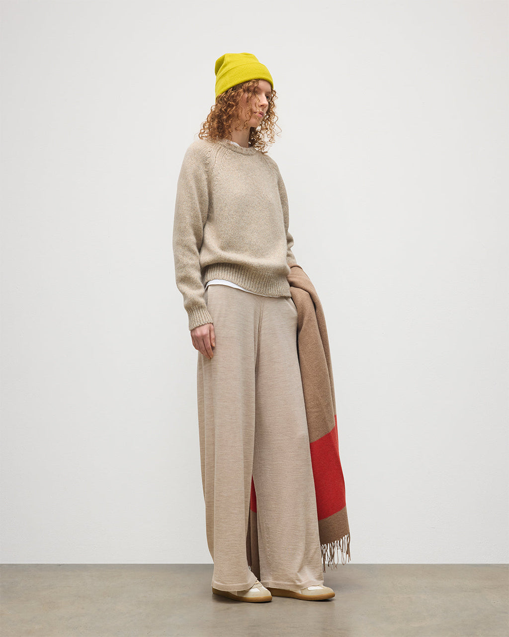 Johnstons of Elgin - Bay Natural Marl Cashmere & Cotton Jumper