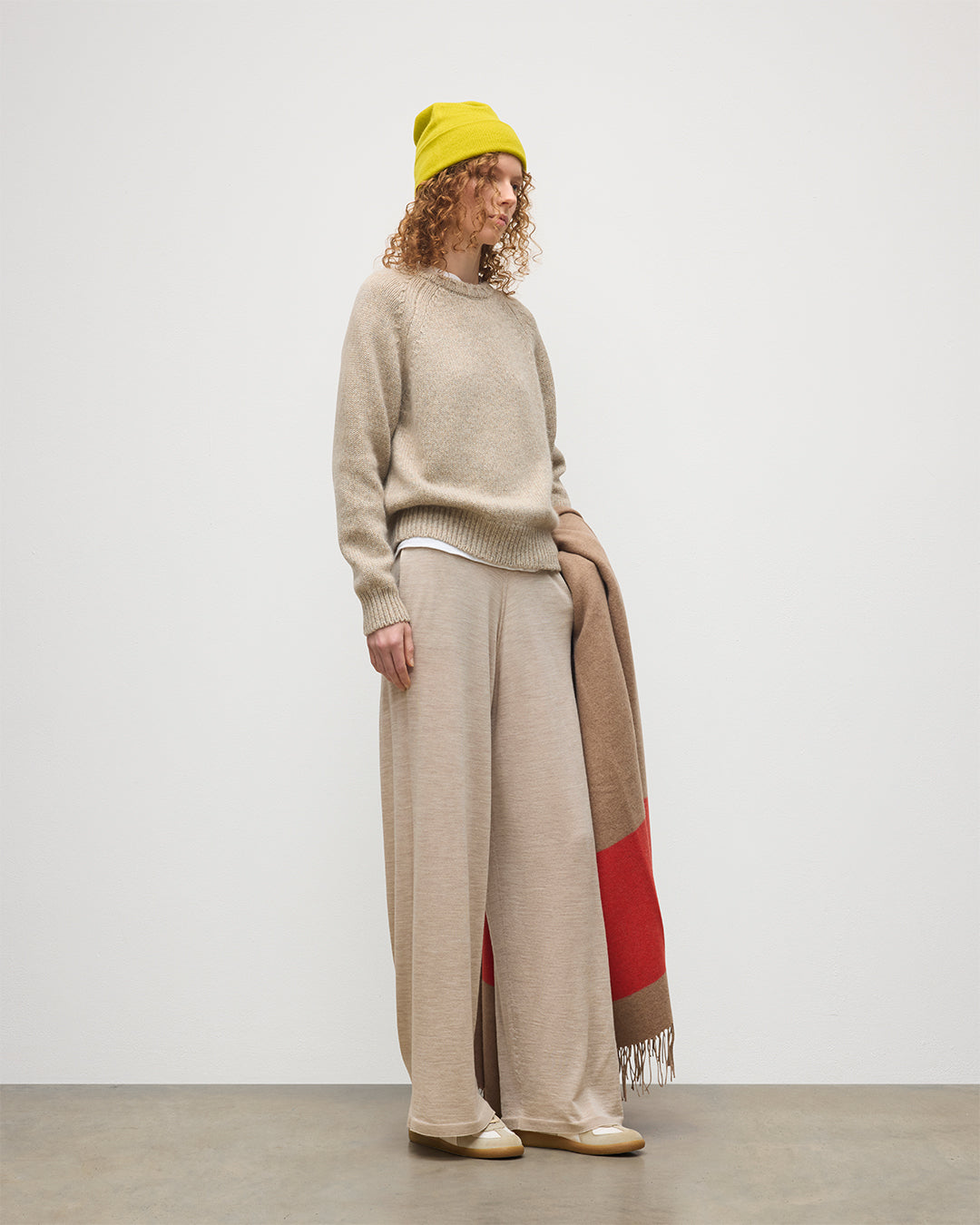 Johnstons of Elgin - Bay Natural Marl Cashmere & Cotton Jumper
