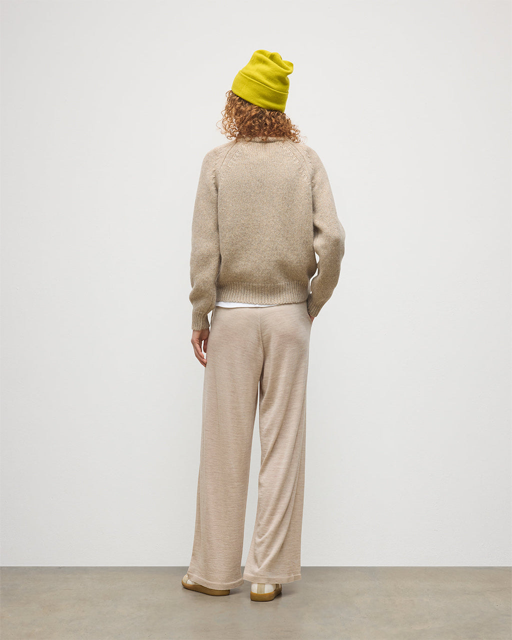 Johnstons of Elgin - Bay Natural Marl Cashmere & Cotton Jumper