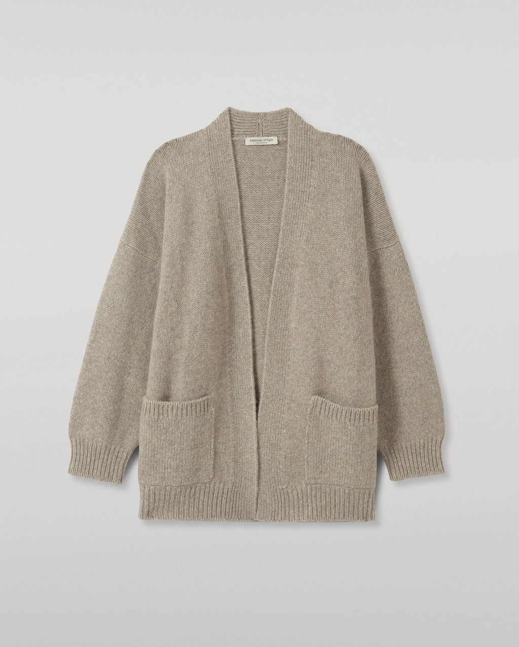 Johnstons of Elgin - Bay Grey Marl Cashmere & Cotton Cardigan