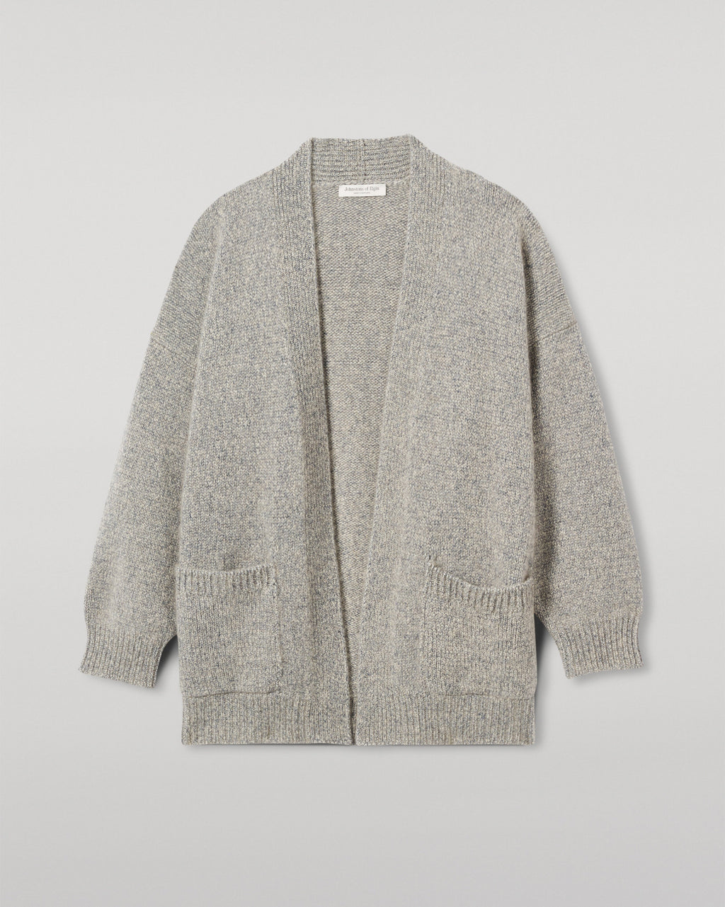 Johnstons of Elgin - Bay Blue Marl Cashmere & Cotton Cardigan