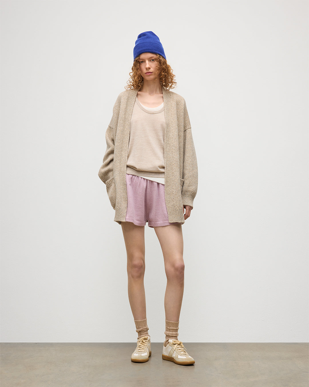 Johnstons of Elgin - Bay Natural Marl Cashmere & Cotton Cardigan