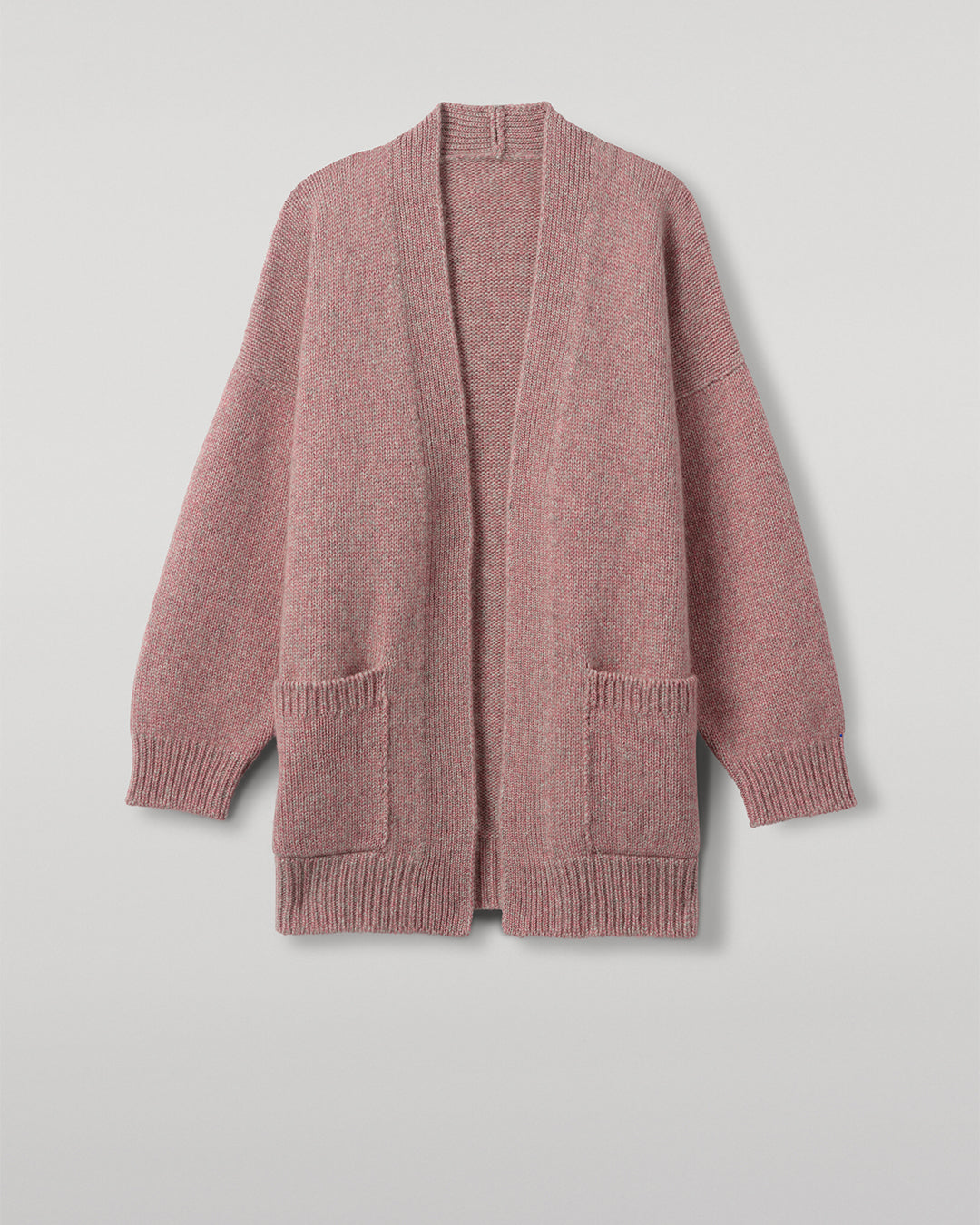 Johnstons of Elgin - Bay Pink Marl Cashmere & Cotton Cardigan