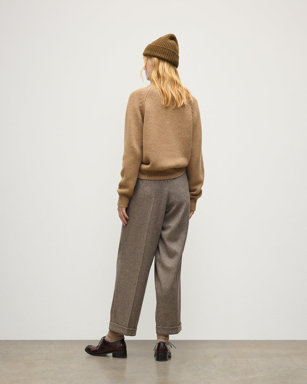 Johnstons of Elgin - Mellis Camel Marble Cashmere & Cotton Jumper