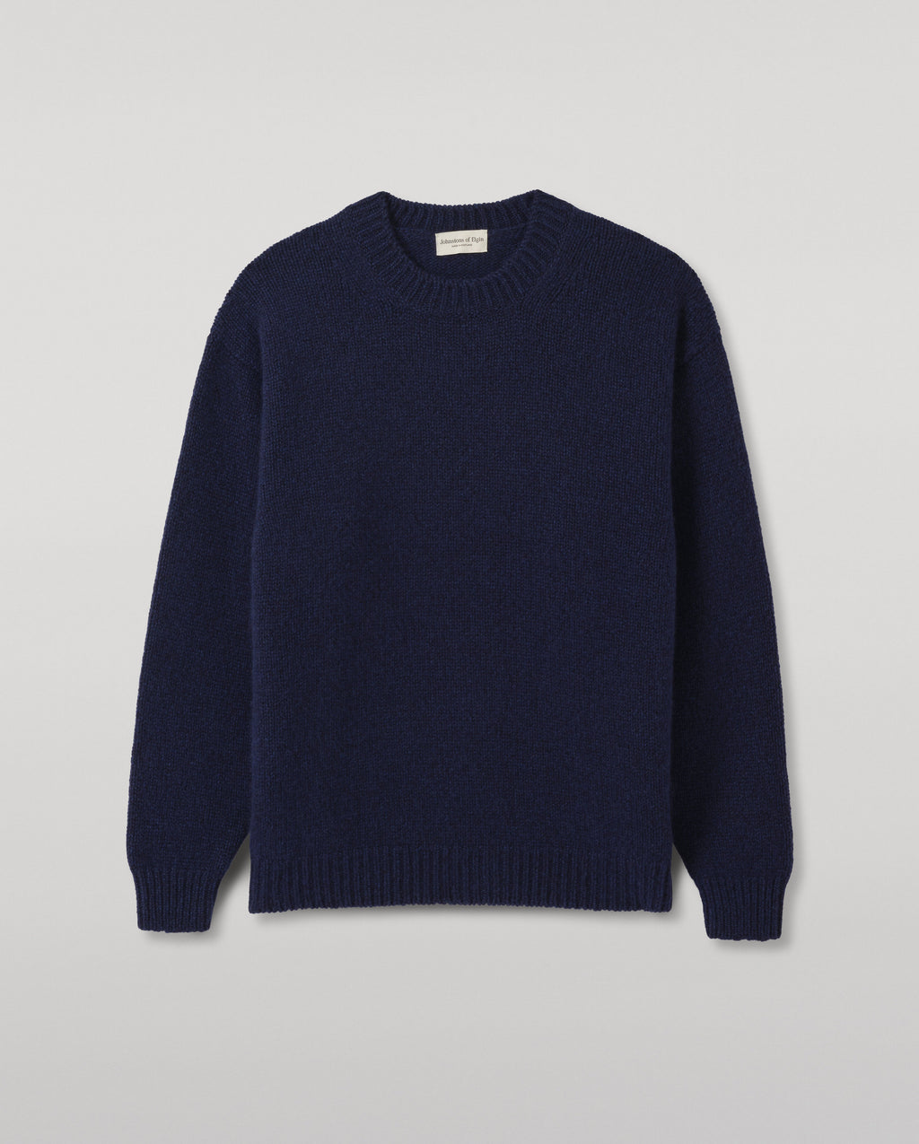Johnstons of Elgin - Murchison Blue Marble Cashmere & Cotton Jumper