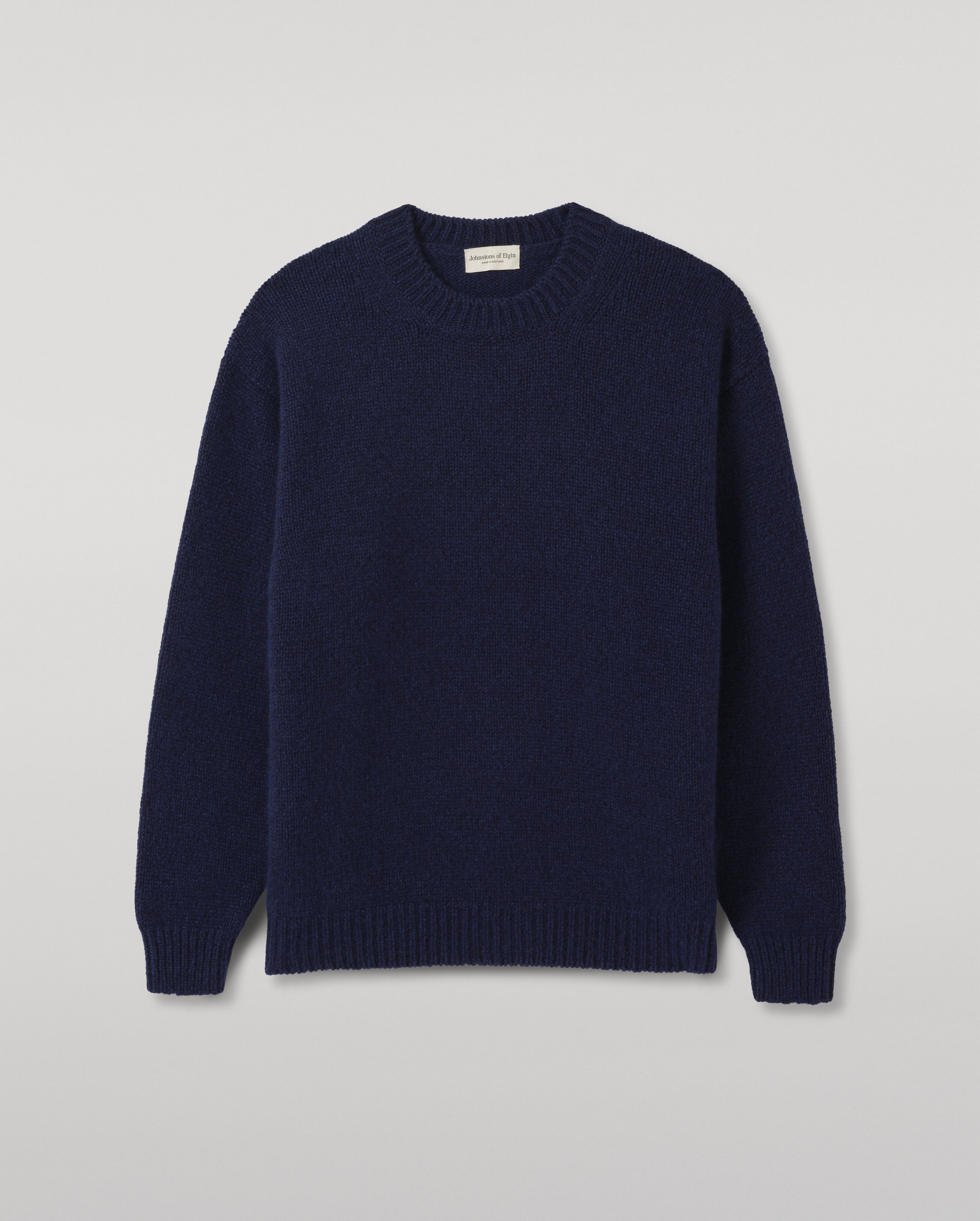 Johnstons of Elgin - Murchison Blue Marble Cashmere & Cotton Jumper