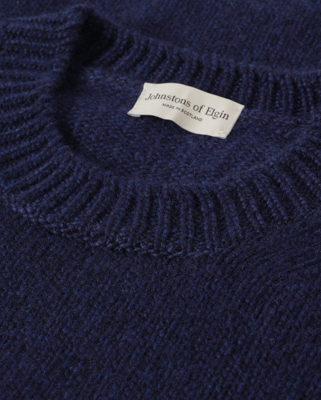 Johnstons of Elgin - Murchison Blue Marble Cashmere & Cotton Jumper