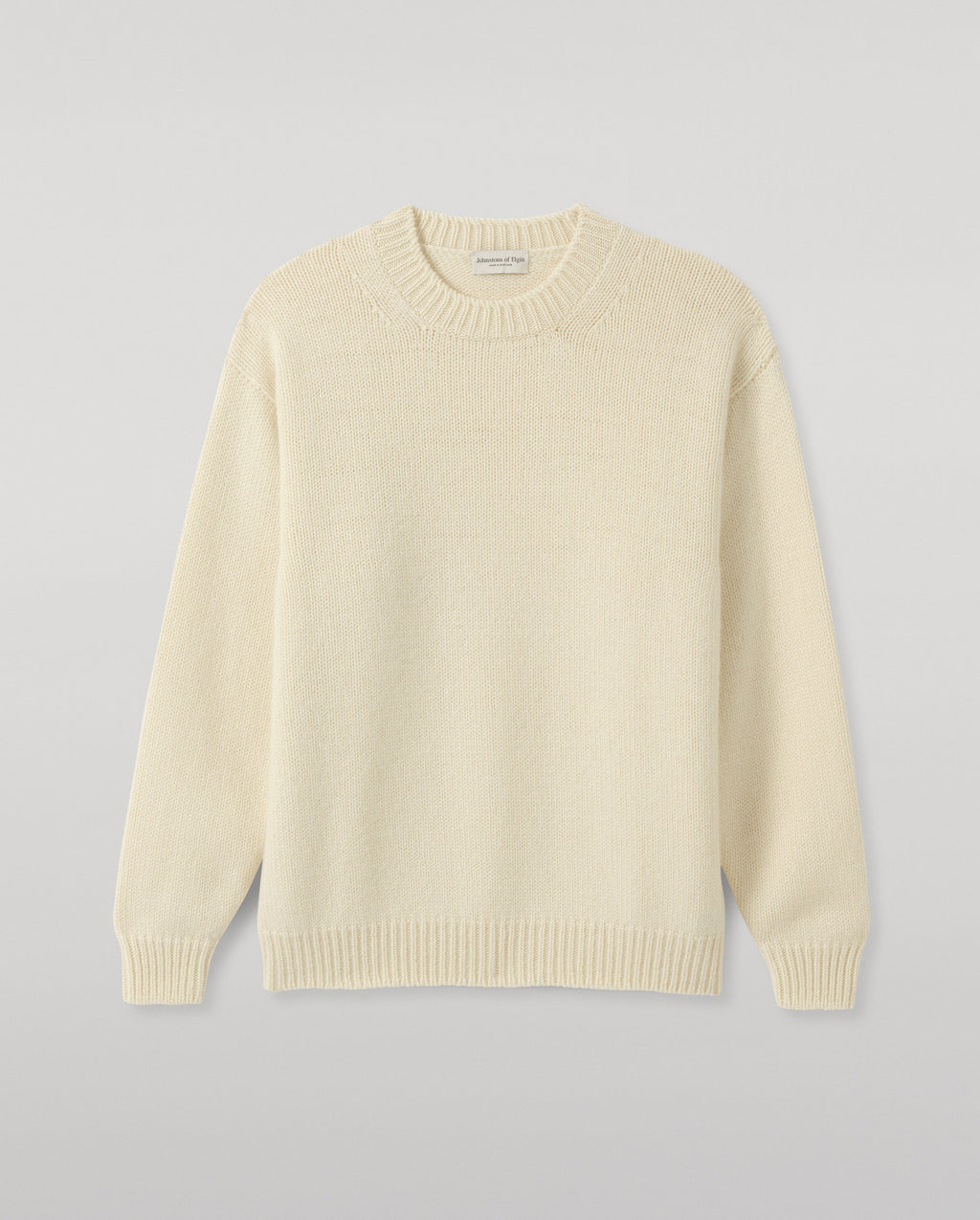 Johnstons of Elgin - Murchison White Marble Cashmere & Cotton Jumper