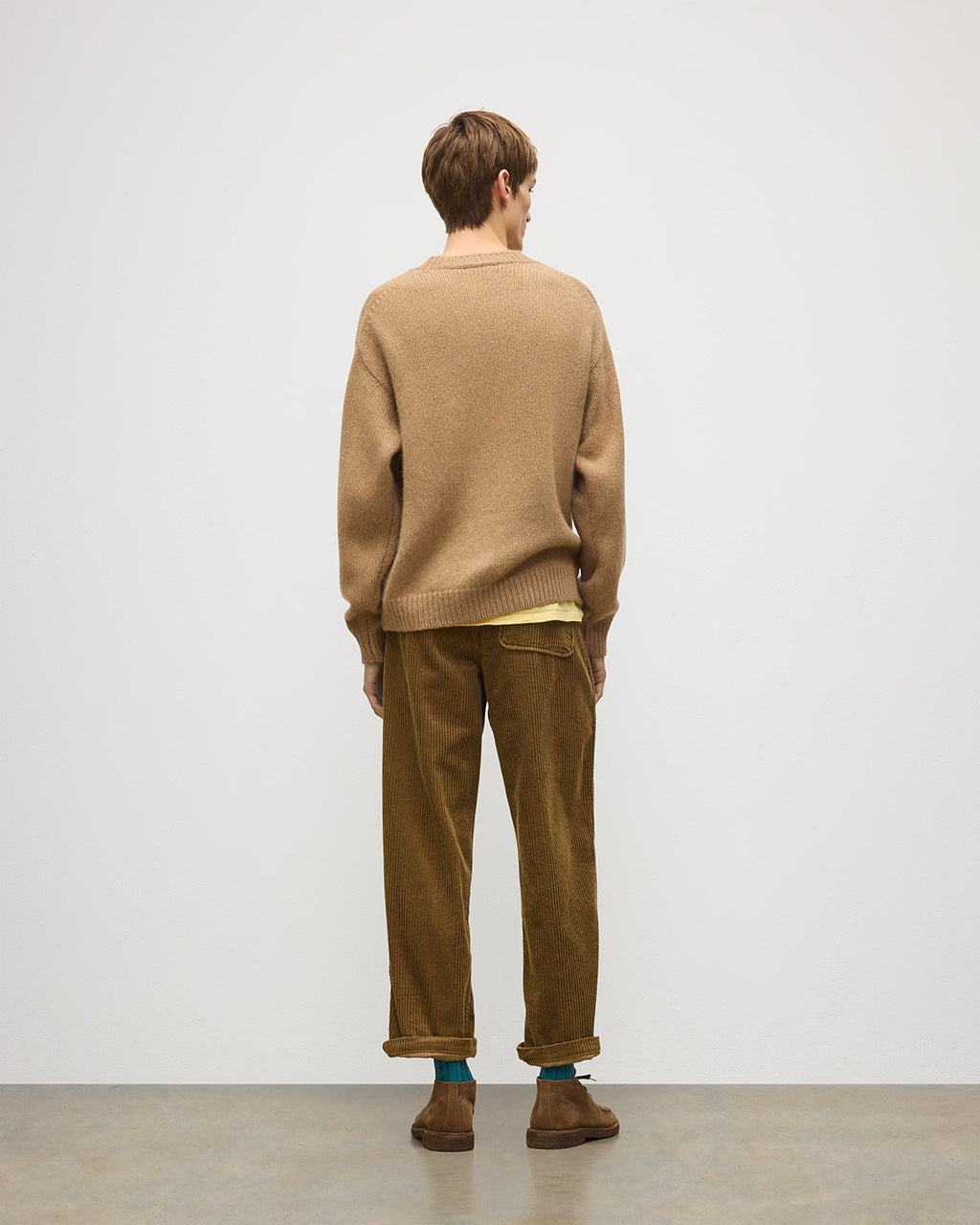 Johnstons of Elgin - Murchison Camel Marble Cashmere & Cotton Jumper