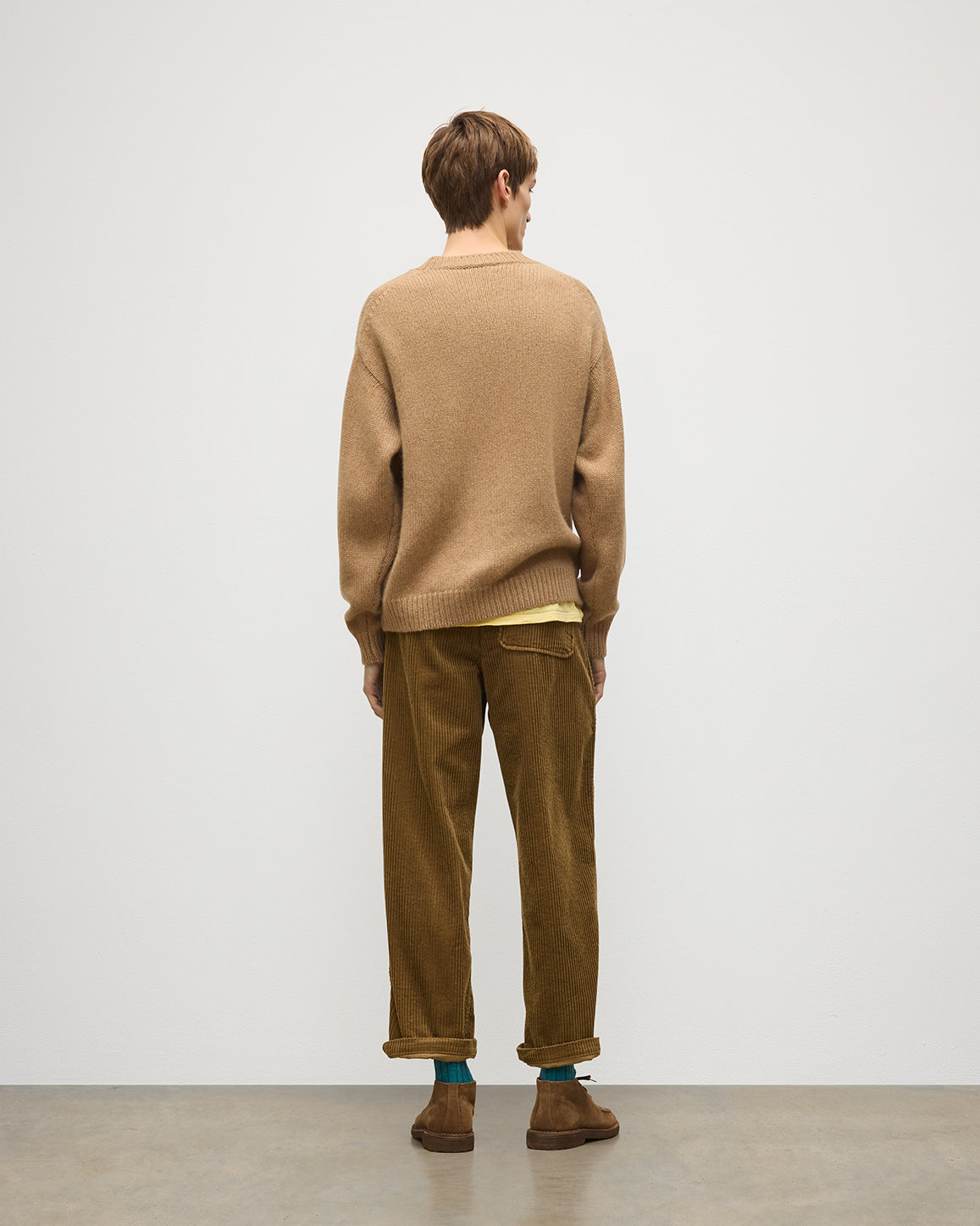 Johnstons of Elgin - Murchison Camel Marble Cashmere & Cotton Jumper