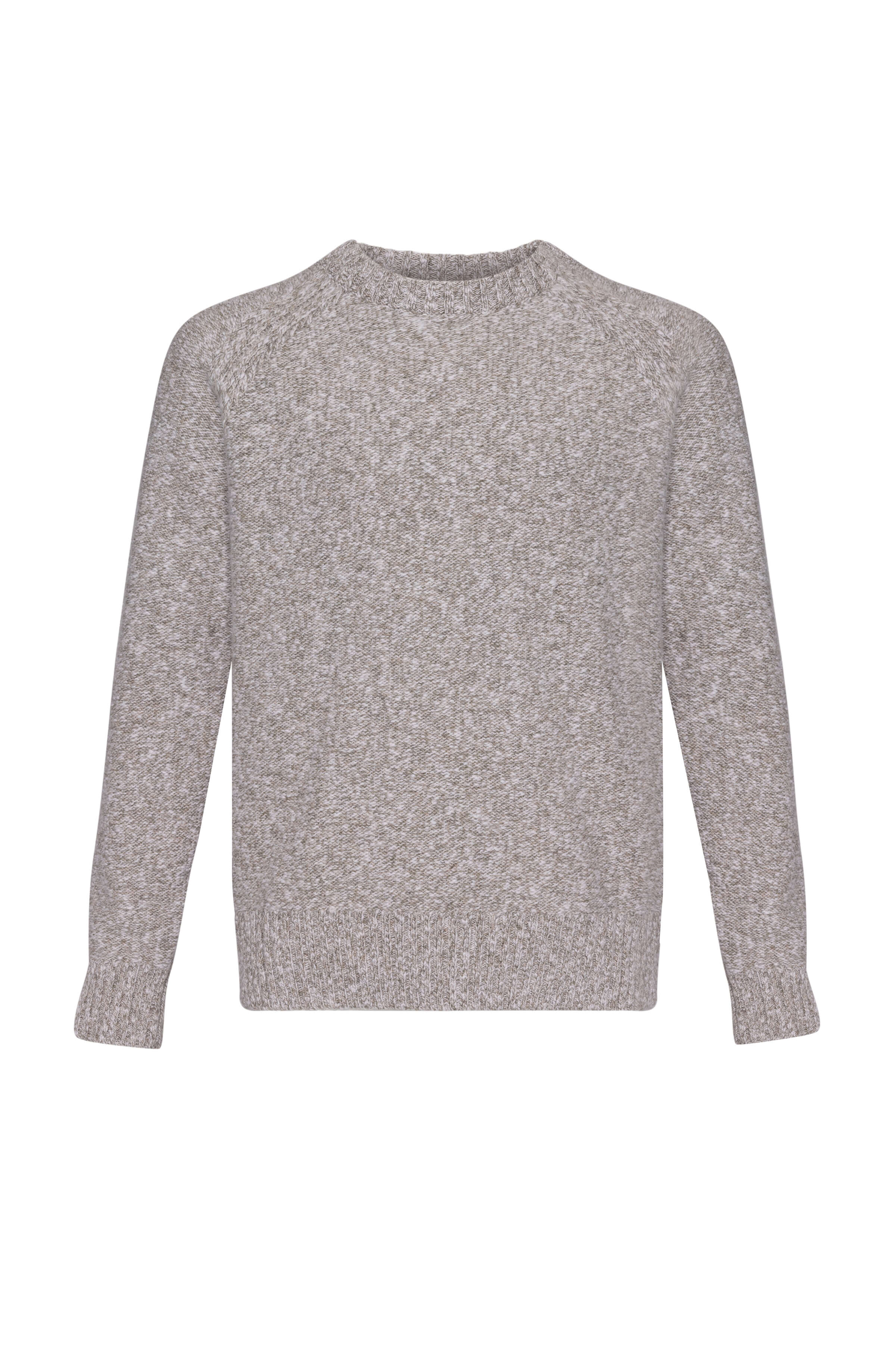 Johnstons of Elgin - Wool Cashmere Slub Natural Jumper