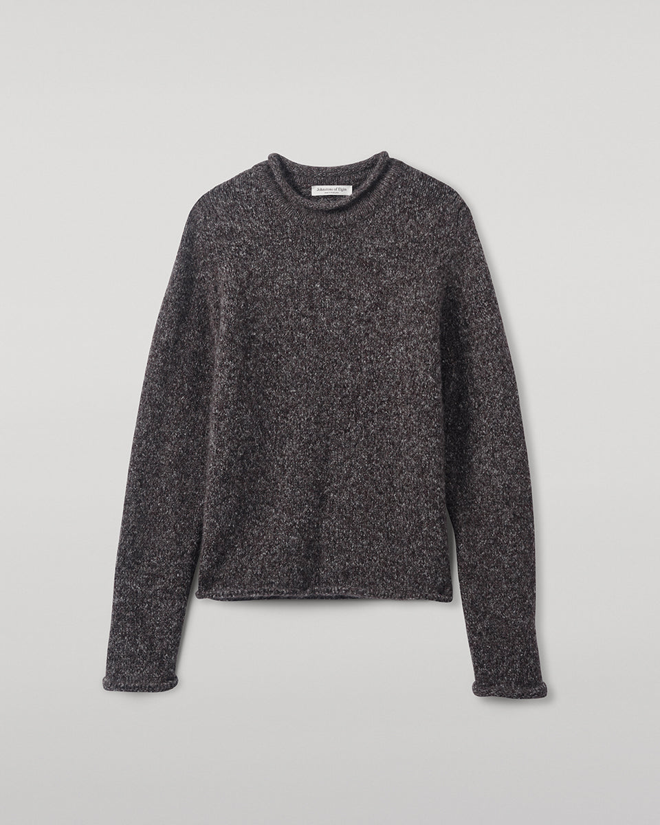 Johnstons of Elgin - Brushed Cashmere - Silk Dark Grey Jumper