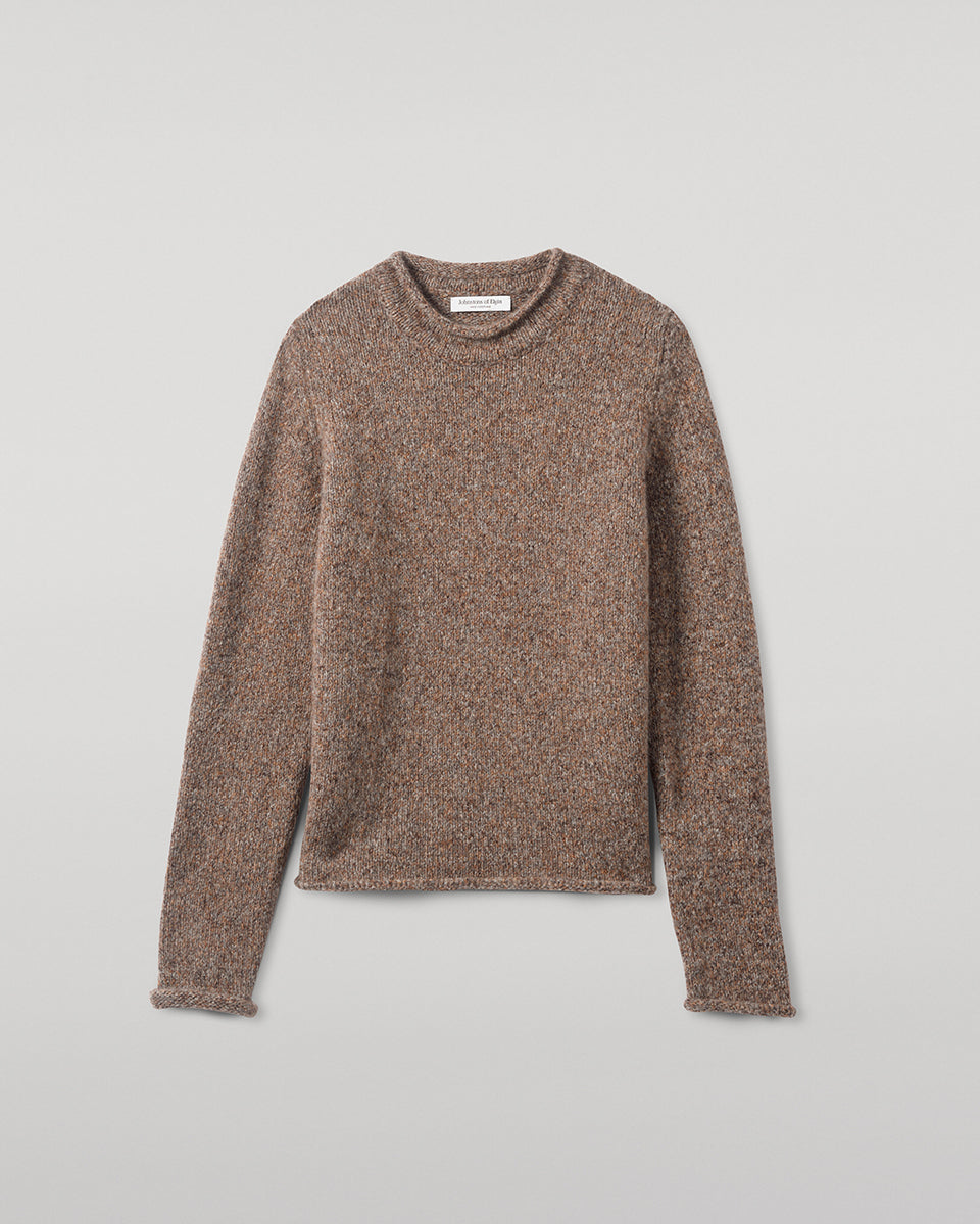 Johnstons of Elgin - Brushed Cashmere - Silk Brown Jumper