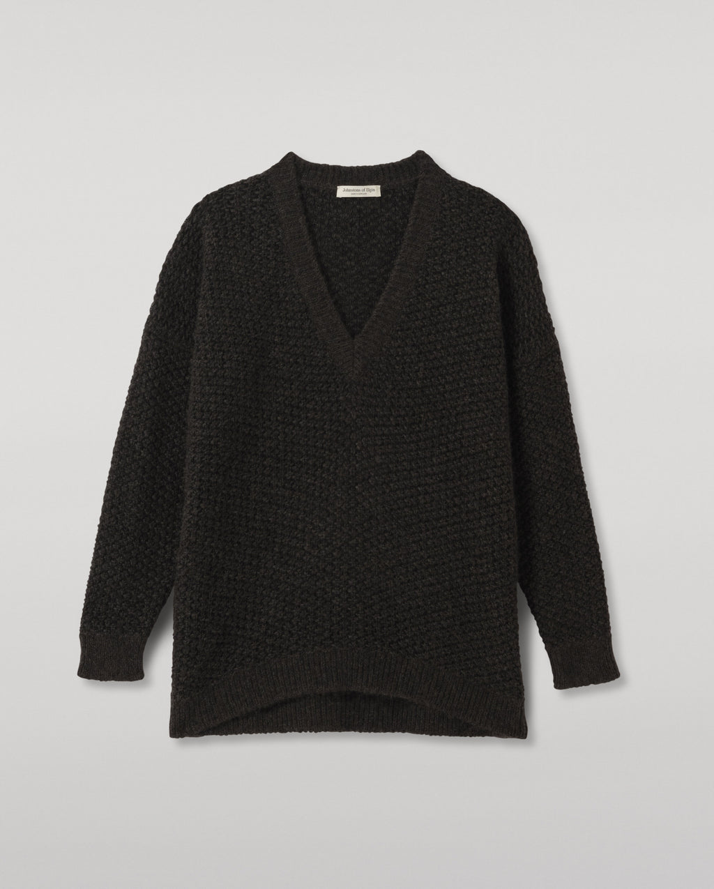Johnstons of Elgin - Eva Grey Brushed Cashmere - Silk - Wool Jumper