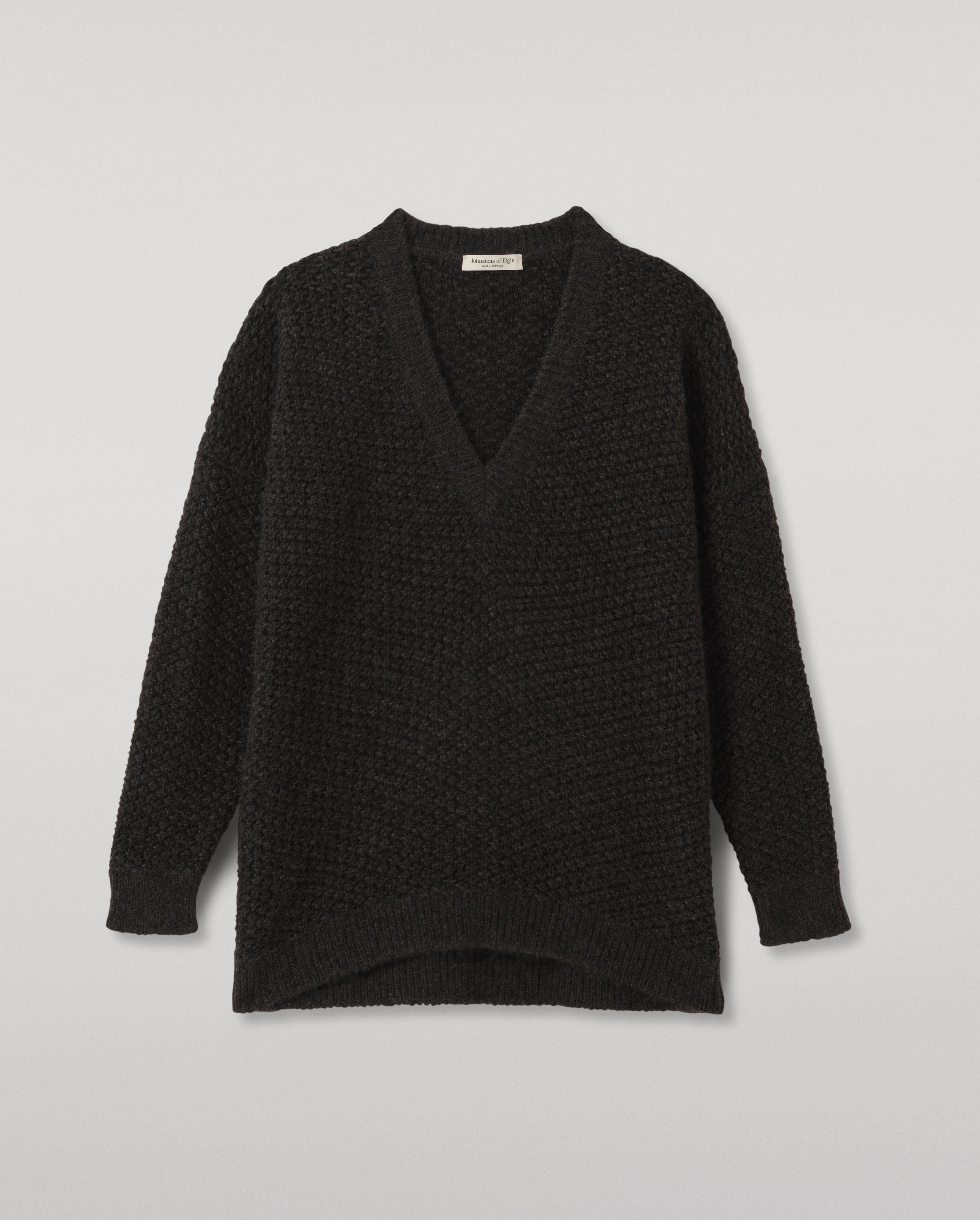 Johnstons of Elgin - Eva Grey Brushed Cashmere - Silk - Wool Jumper