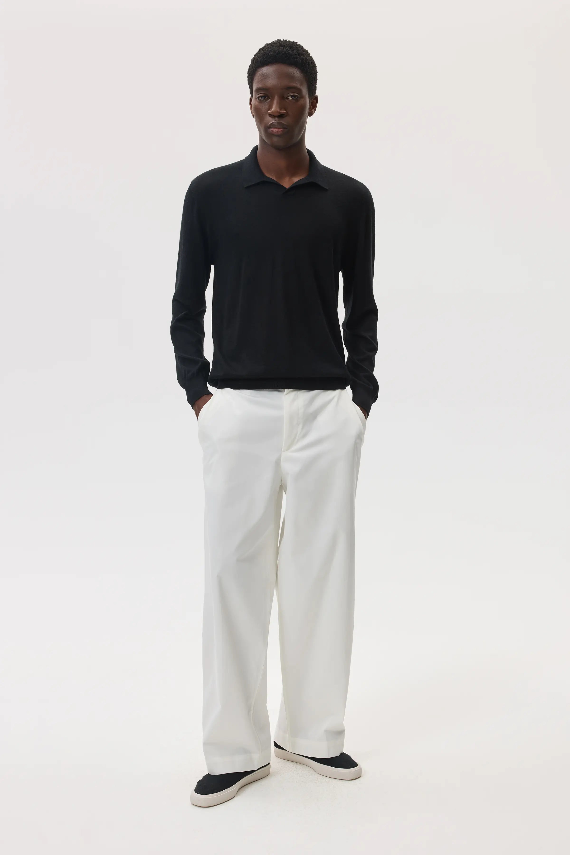 Johnstons of Elgin - Superfine Cashmere Silk Polo Shirt
