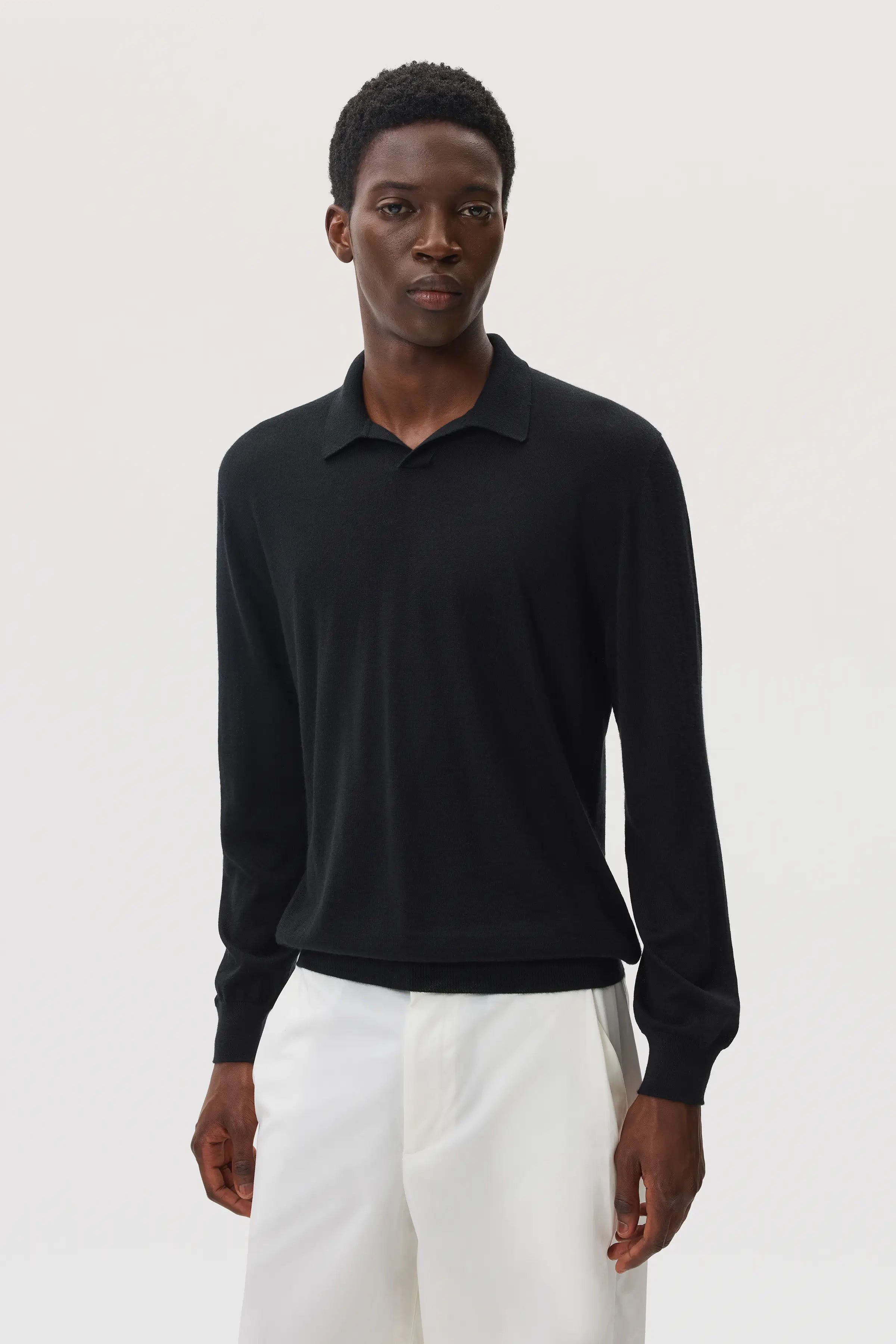 Johnstons of Elgin - Superfine Cashmere Silk Polo Shirt