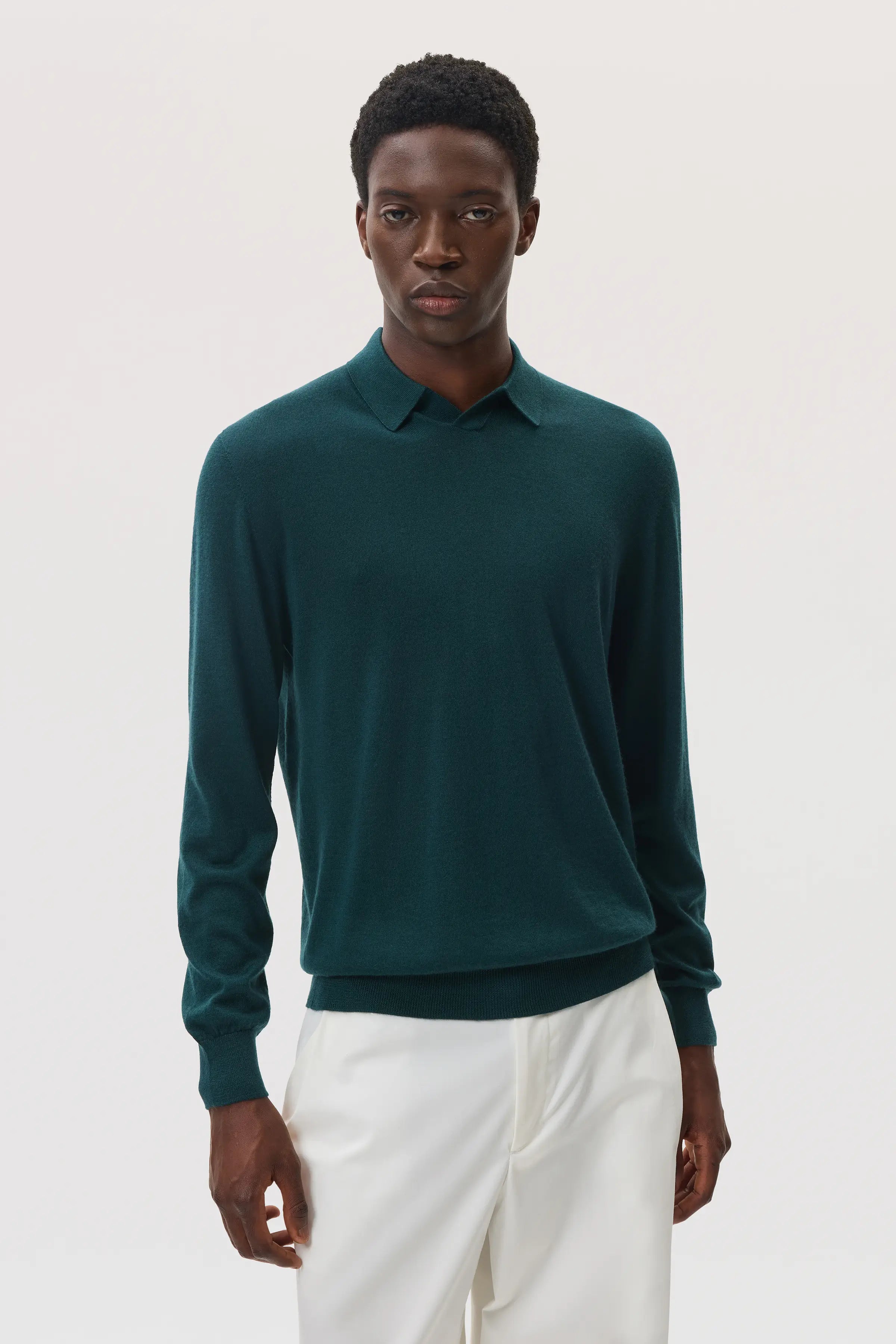 Johnstons of Elgin - Superfine Cashmere Silk Poloshirt
