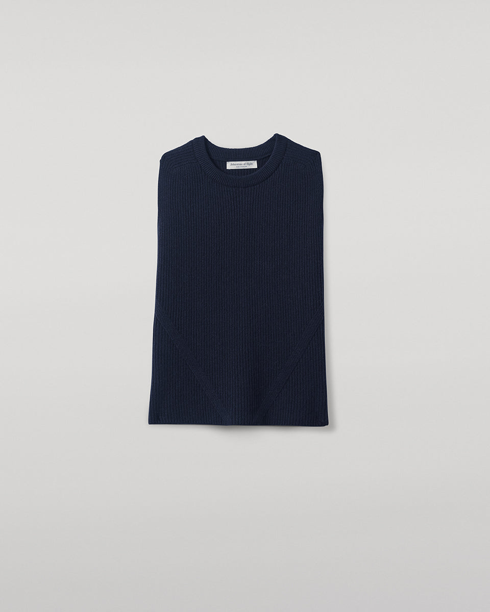 Johnstons of Elgin - Sleeveless Dark Navy Cashmere Tank Top