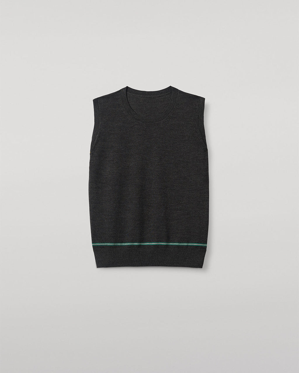Johnstons of Elgin - Brae Dark Grey Merino Sleeveless Tank