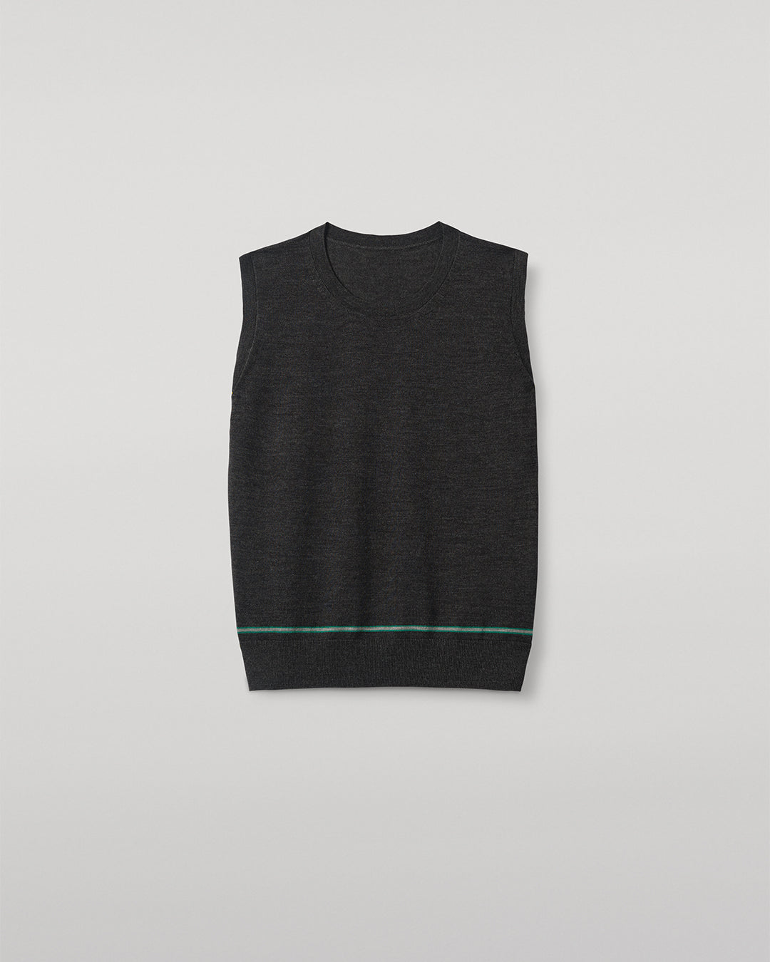Johnstons of Elgin - Brae Dark Grey Merino Sleeveless Tank