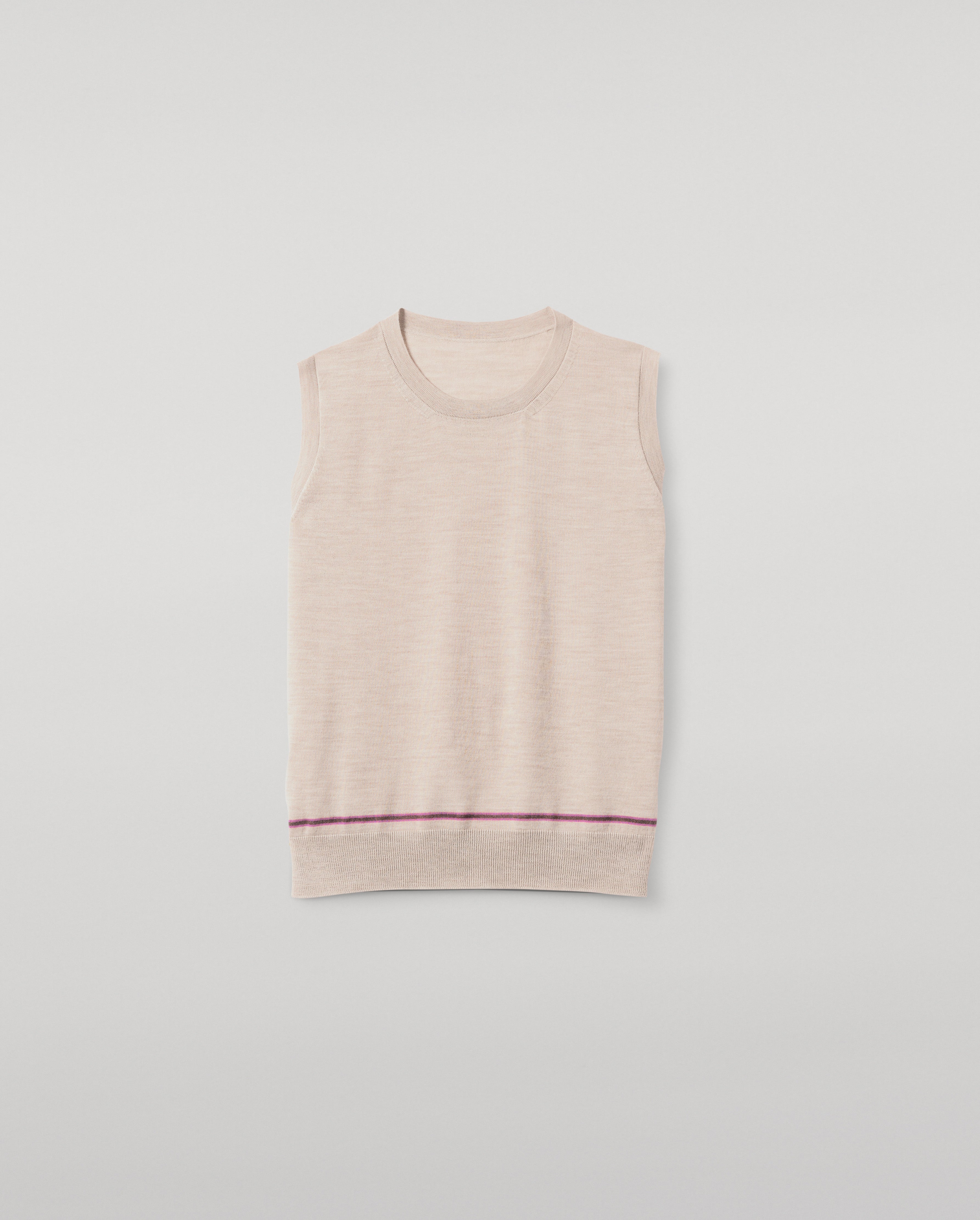 Johnstons of Elgin - Brae Natural Merino Sleeveless Tank