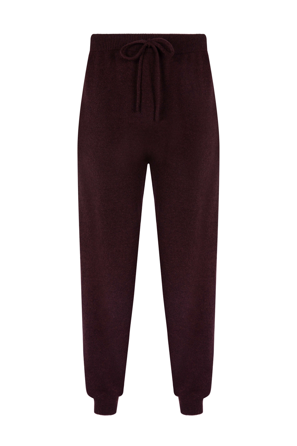 Johnstons of Elgin - Seamless Cashmere Cuffed Dark Brown Joggers
