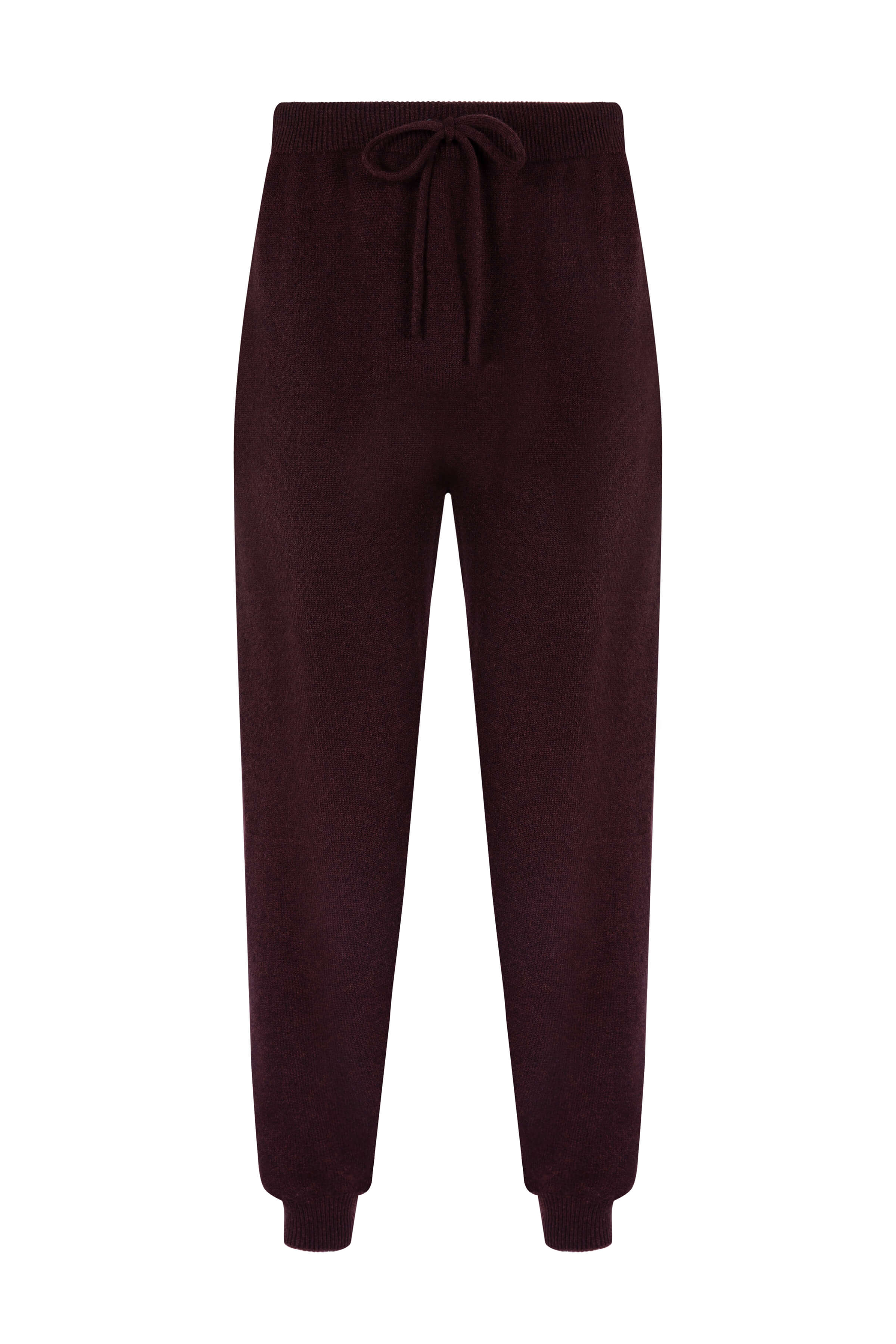 Johnstons of Elgin - Seamless Cashmere Cuffed Dark Brown Joggers