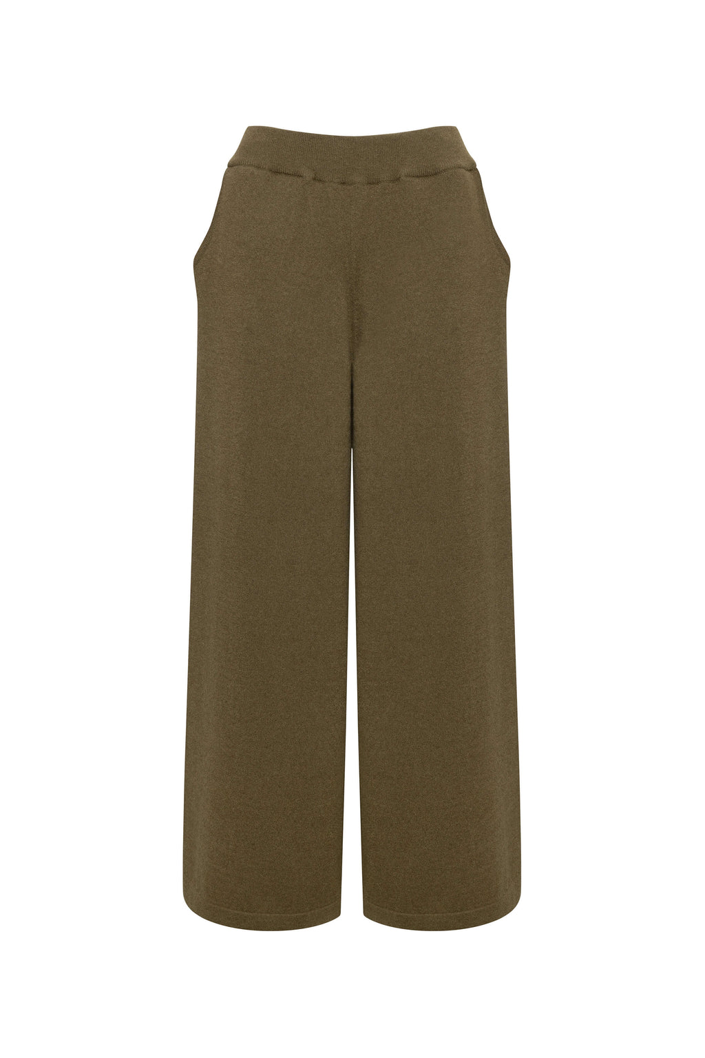 Johnstons of Elgin - Olive Green Cashmere Trousers