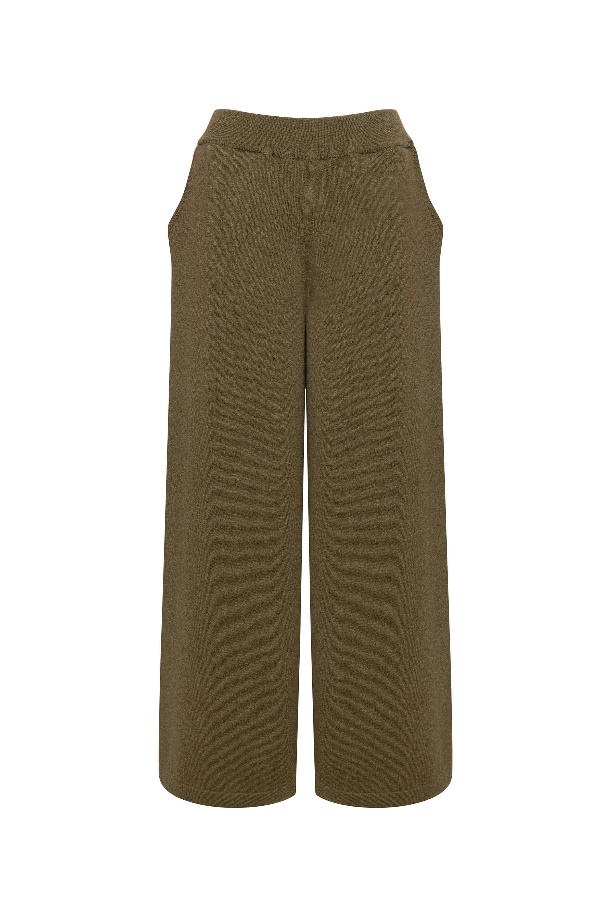 Johnstons of Elgin - Olive Green Cashmere Trousers