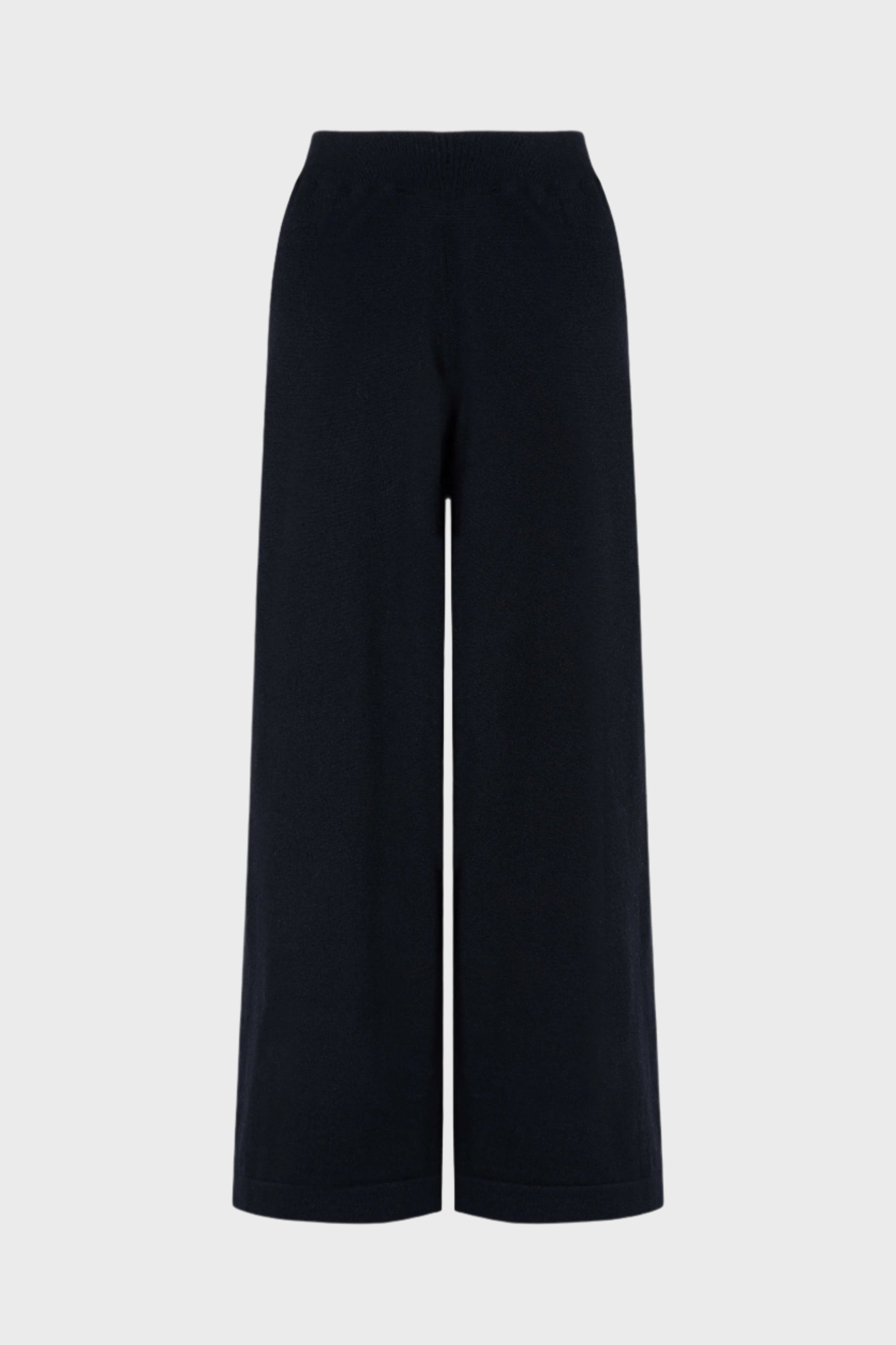 Johnstons of Elgin - Low Rise Black Cashmere Slouch Pants