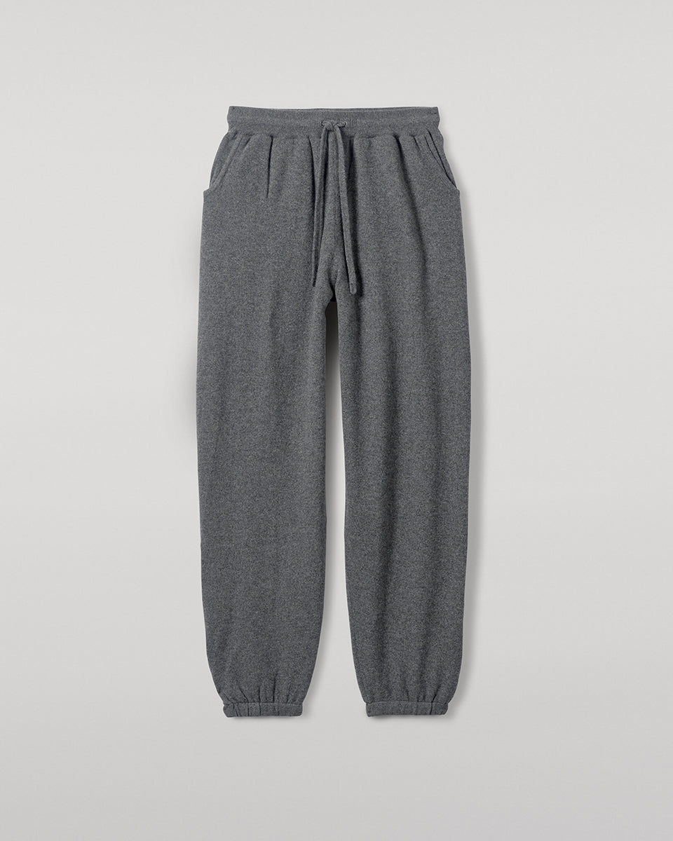 Johnstons of Elgin - Kirk Mid Grey Cashmere Sweatpants