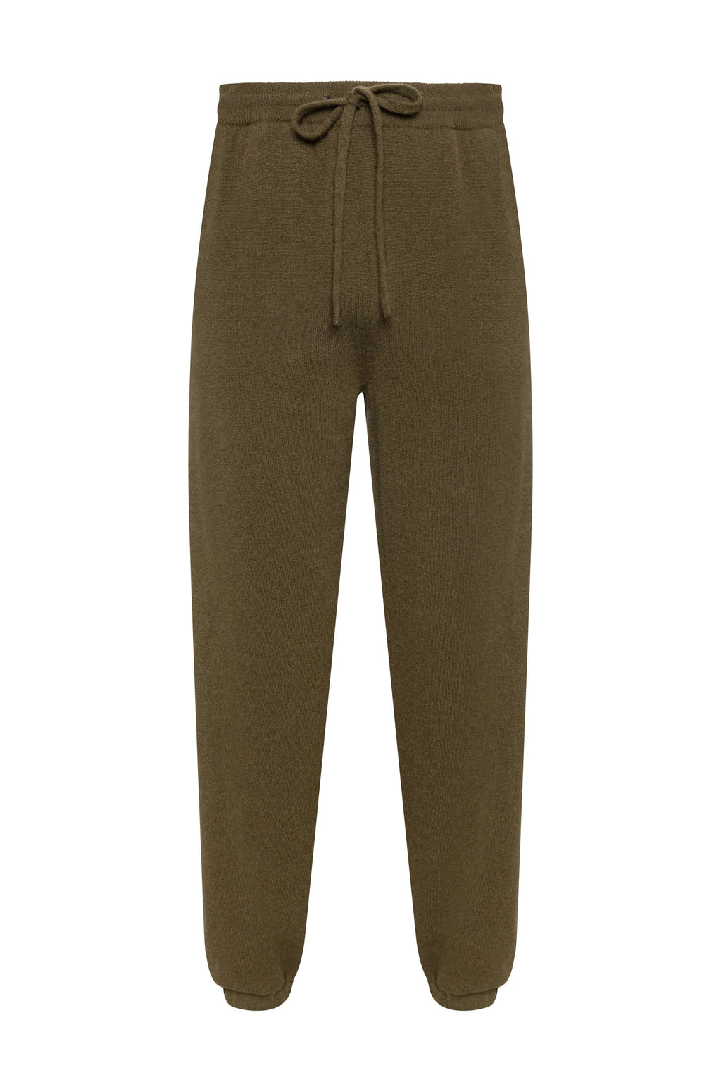 Johnstons of Elgin - Tapered Olive Green Cashmere Joggers