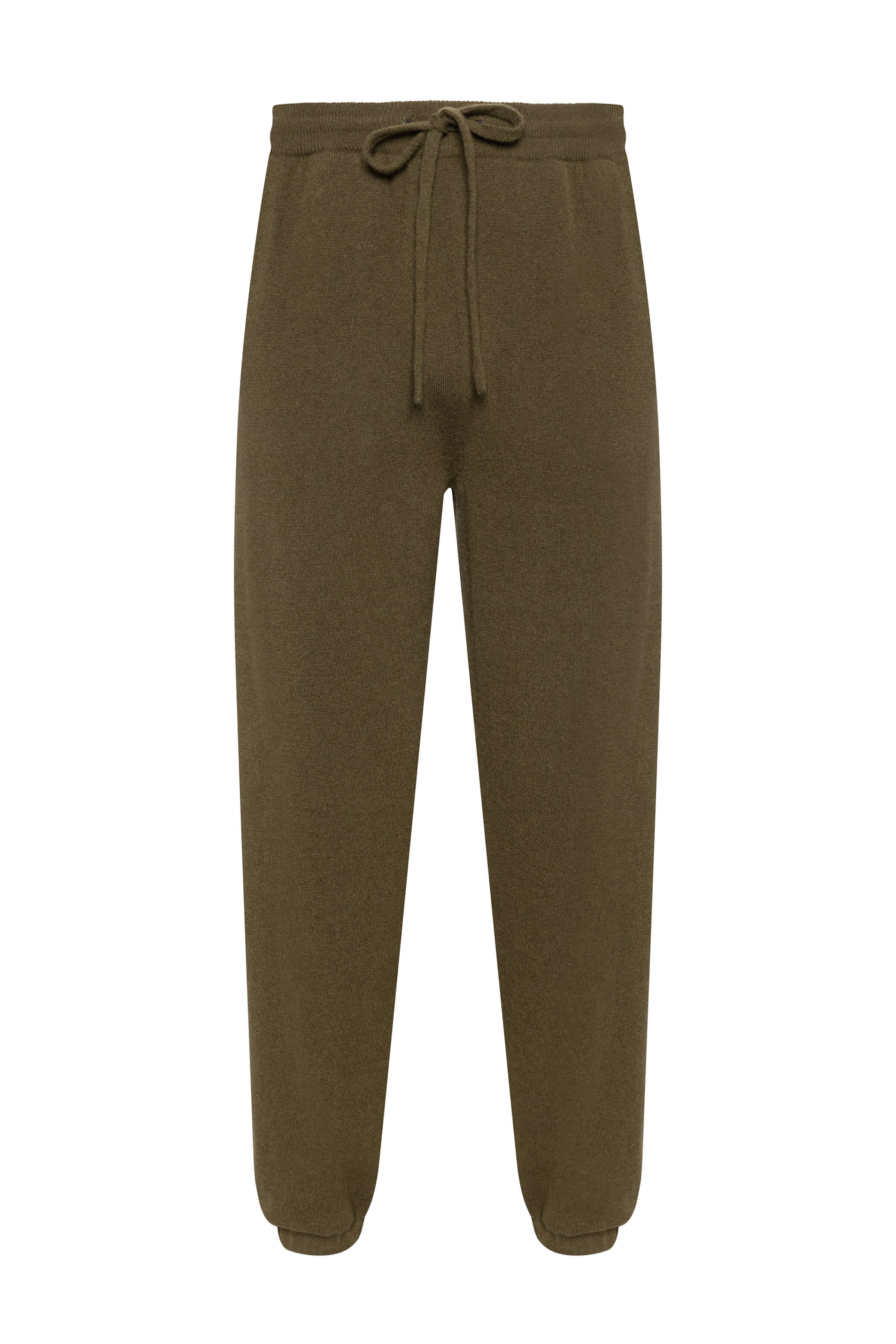 Johnstons of Elgin - Tapered Olive Green Cashmere Joggers