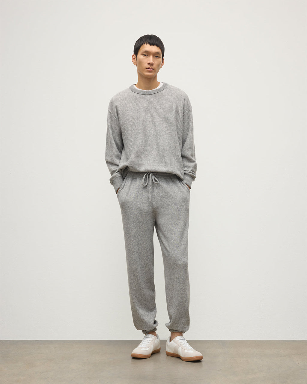 Johnstons of Elgin - Kirk Light Grey Cashmere Sweatpants