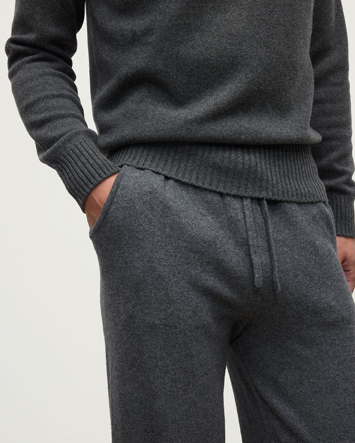 Johnstons of Elgin - Kirk Mid Grey Cashmere Sweatpants