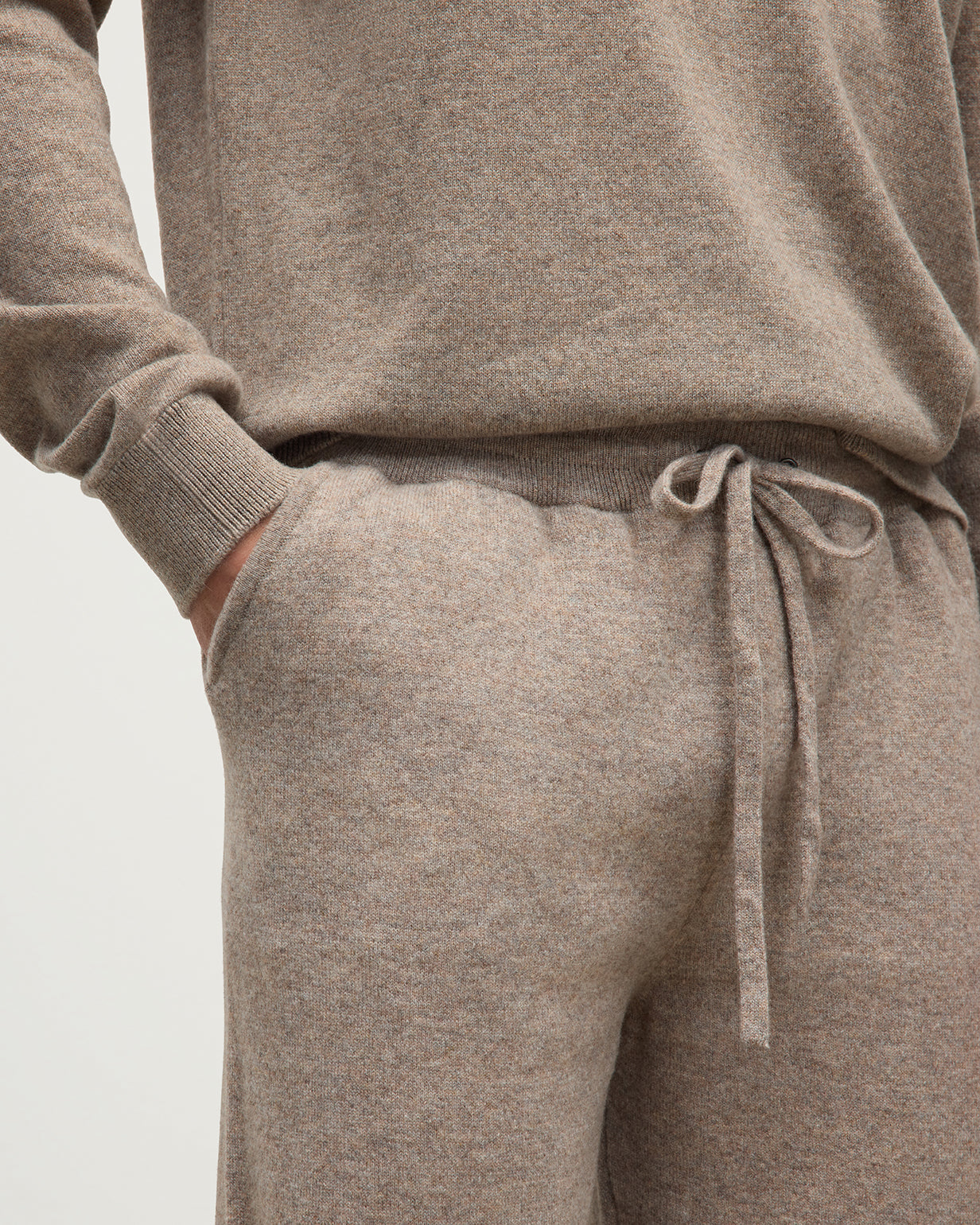 Johnstons of Elgin - Kirk Light Brown Cashmere Sweatpants