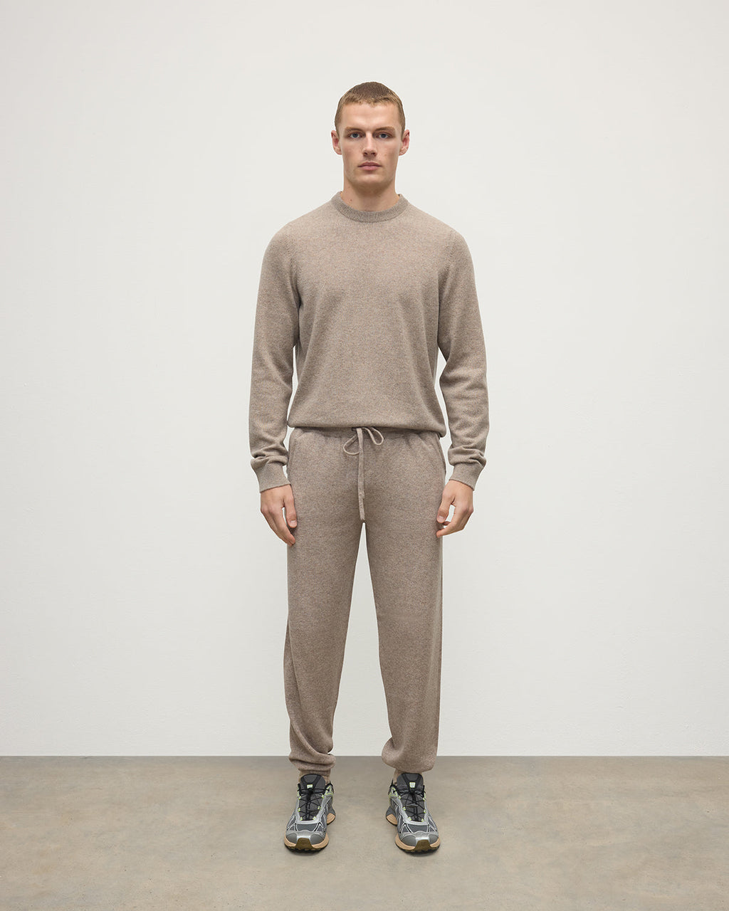 Johnstons of Elgin - Kirk Light Brown Cashmere Sweatpants