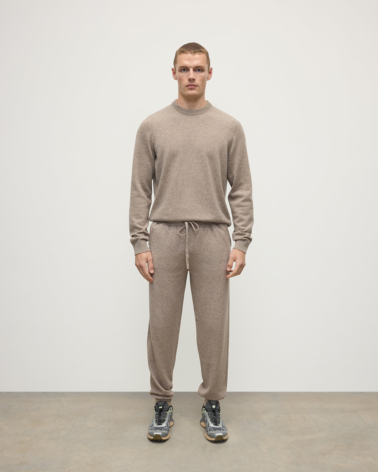 Johnstons of Elgin - Kirk Light Brown Cashmere Sweatpants