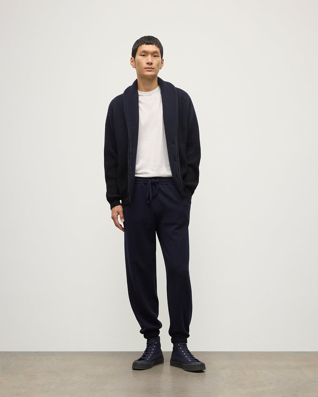 Johnstons of Elgin - Kirk Dark Navy Cashmere Sweatpants