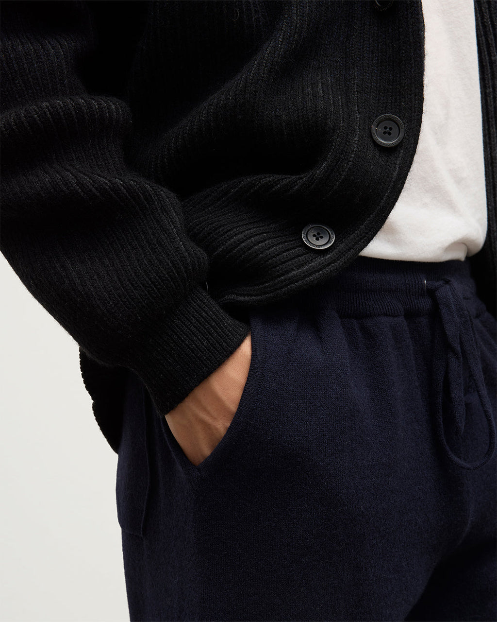 Johnstons of Elgin - Kirk Dark Navy Cashmere Sweatpants