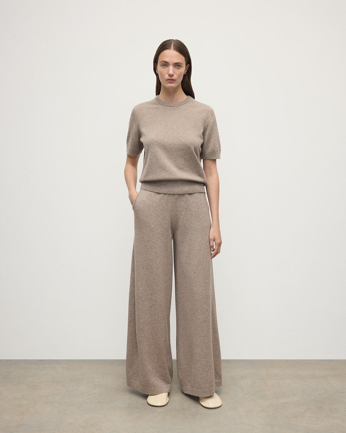 Johnstons of Elgin - Light Brown Cashmere Trousers