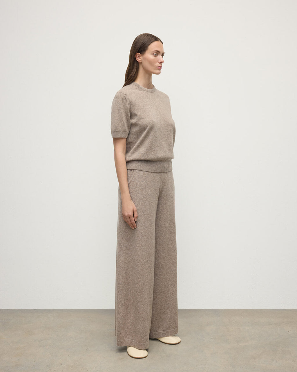 Johnstons of Elgin - Light Brown Cashmere Trousers