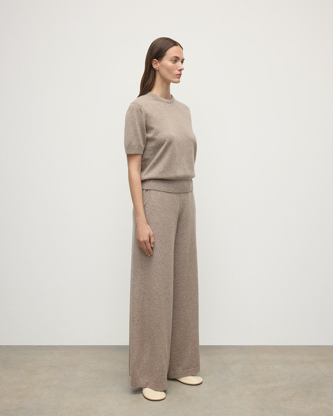 Johnstons of Elgin - Light Brown Cashmere Trousers