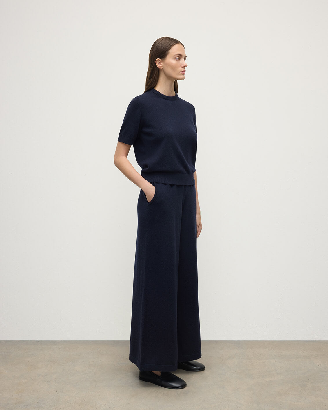 Johnstons of Elgin - Dark Navy Cashmere Trousers